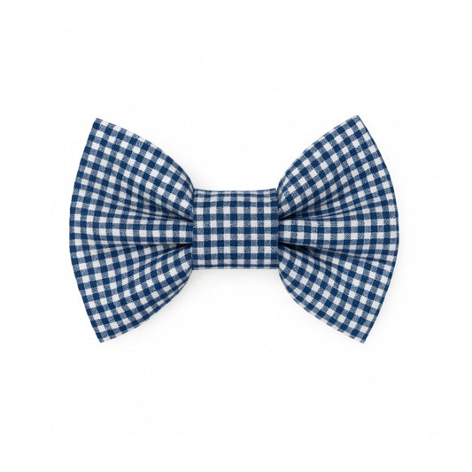Navy Gingham Bowtie