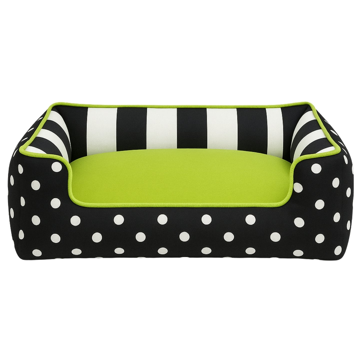 Chartreuse Polka Dot Drifter Dog Bed