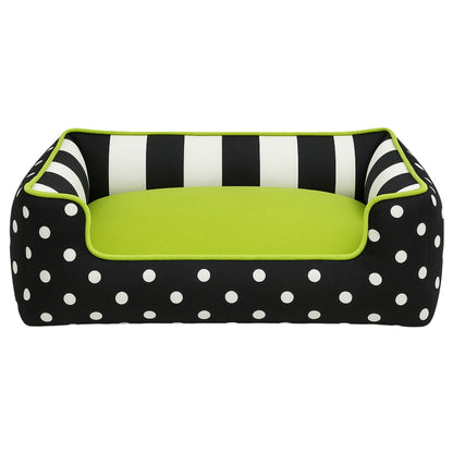 Chartreuse Polka Dot Drifter Dog Bed