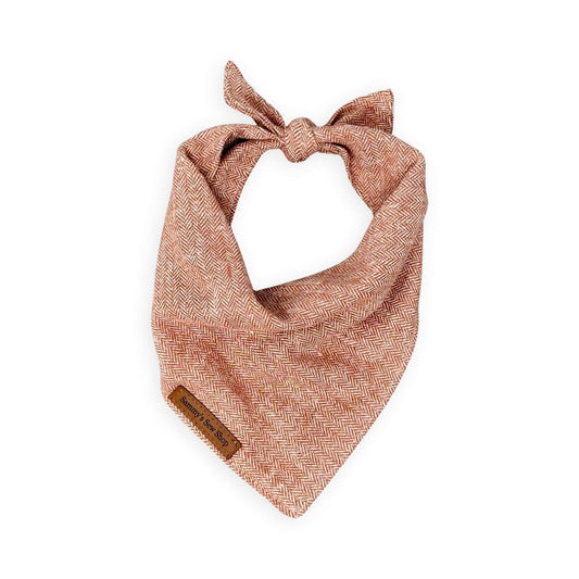 Rust Herringbone Dog Bandana