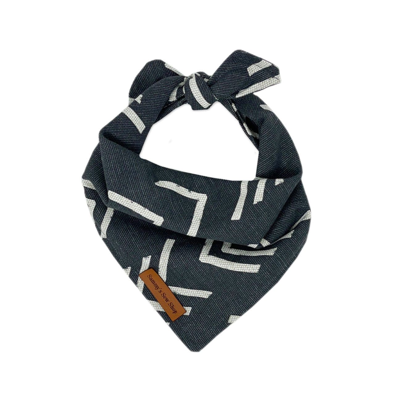 Black mud cloth dog bandana