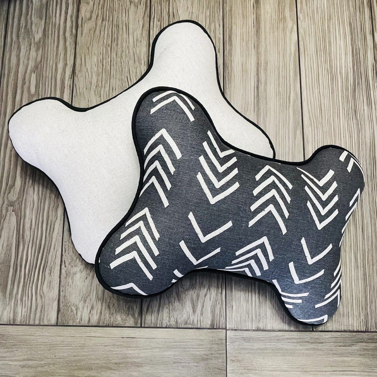 Black dog pillow