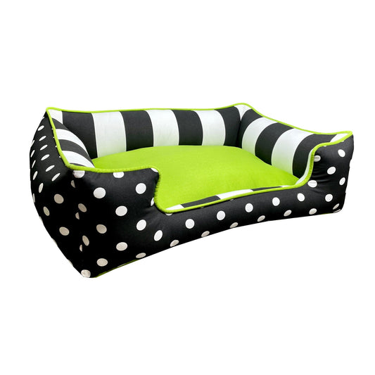 Chartreuse Polka Dot Drifter Dog Bed