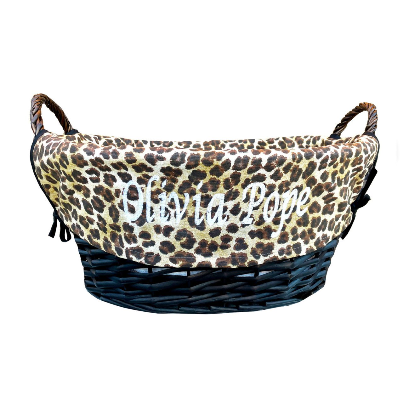 Animal print toy basket