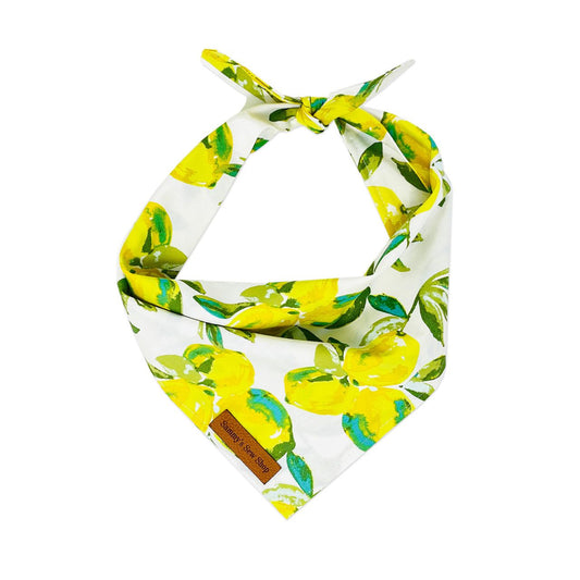 Yellow lemon pet bandana