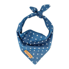 Load image into Gallery viewer, Blue star dog bandana