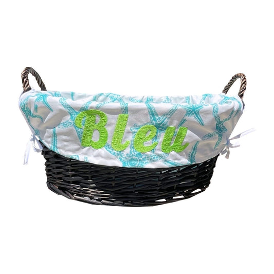 Blue and green dog toy box