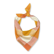 Load image into Gallery viewer, orange plaid pet bandana
