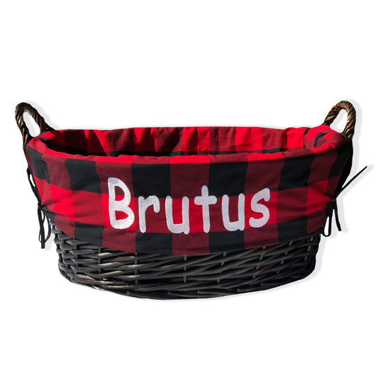 Red Buffalo Plaid Toy Basket