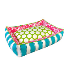 Load image into Gallery viewer, pink and green dog bed