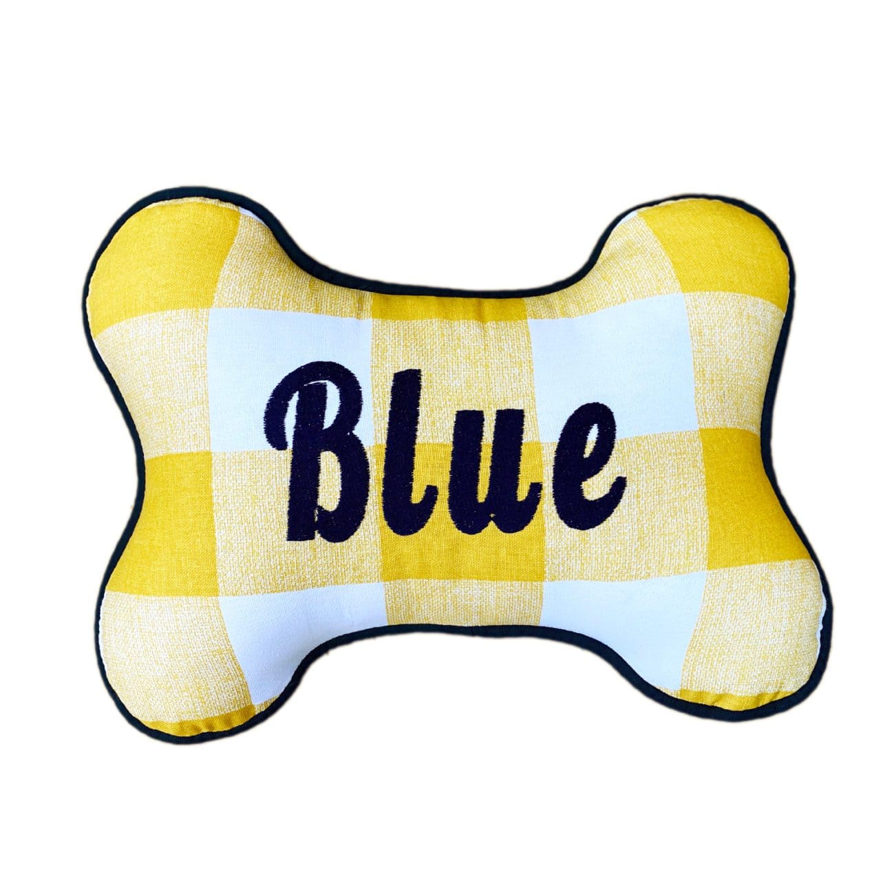 Yellow dog pillow