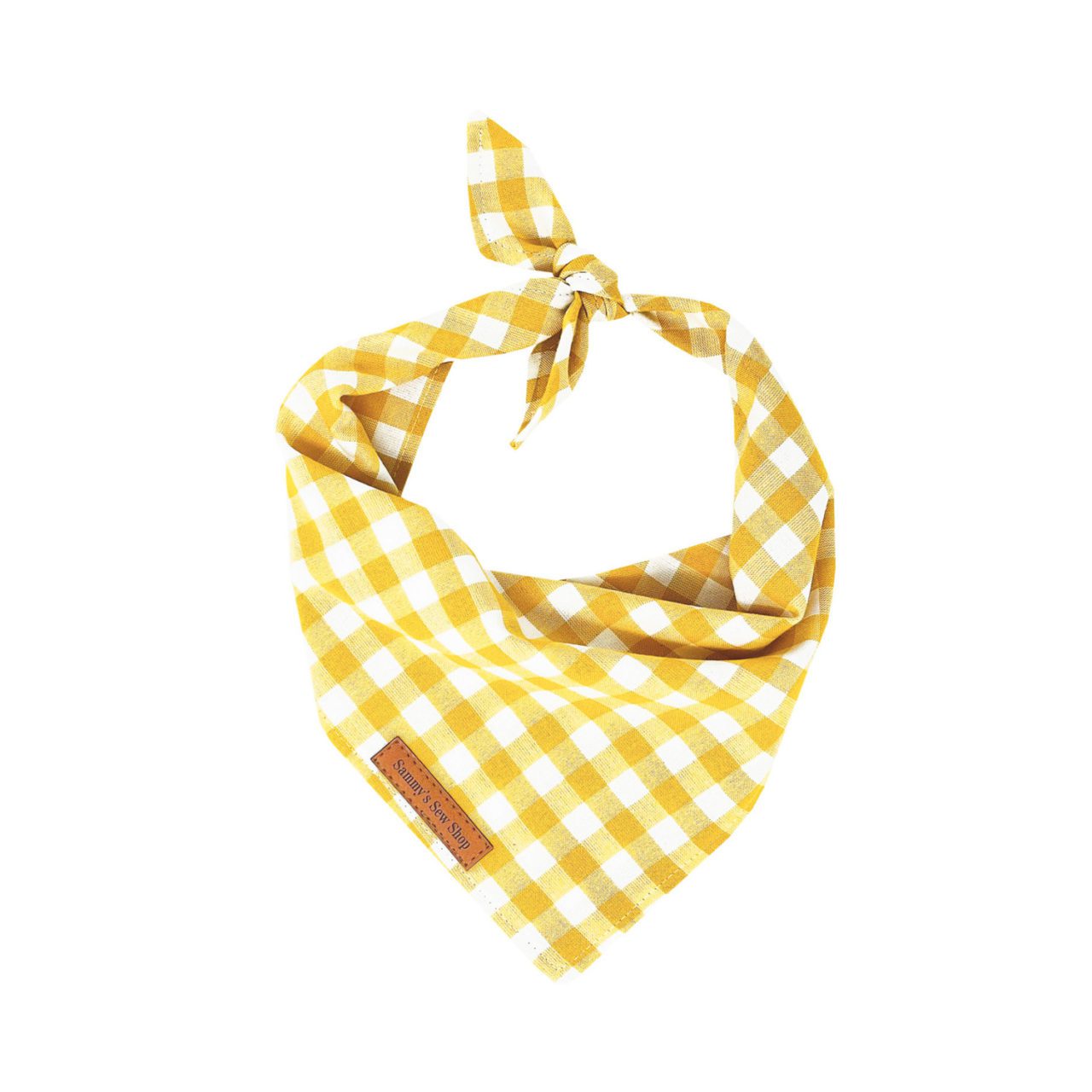 Yellow check bandana