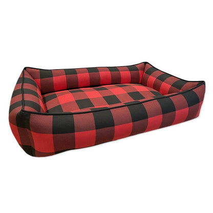 Red Check pet bed Sammy's Sew Shop Personalized Dog Bed