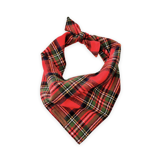 Holiday Tartan Flannel Dog Bandana