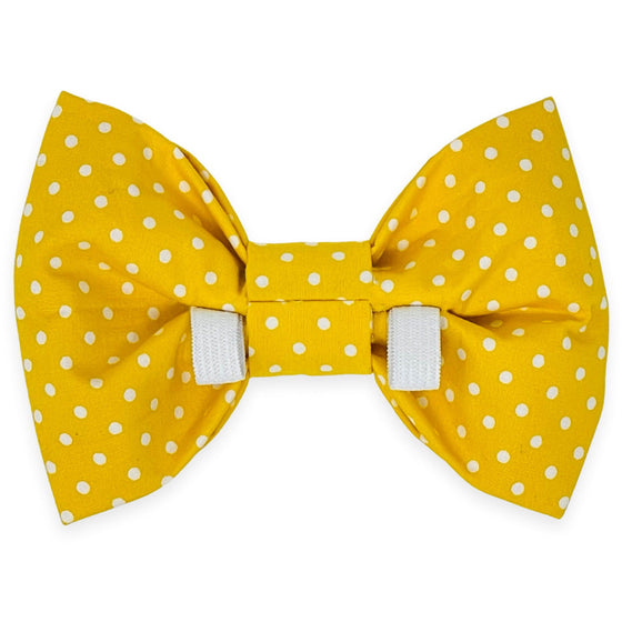 Yellow Mini Dot Bow Tie Lifestyle Preview Image